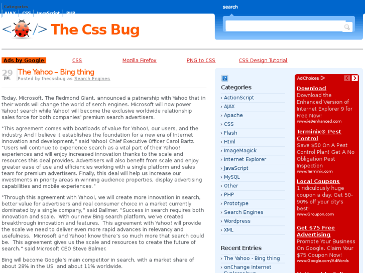 www.thecssbug.com
