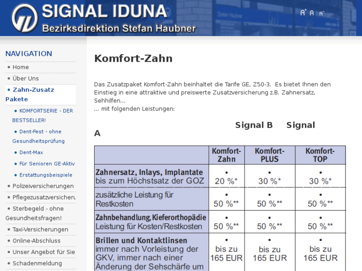 www.zahntarife.info