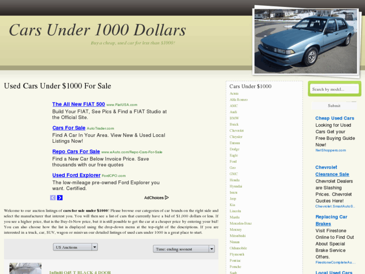 www.carsunder1000dollars.org