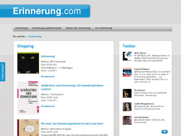 www.erinnerung.com