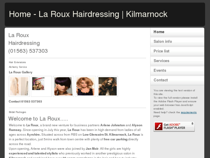 www.larouxhairdressing.com