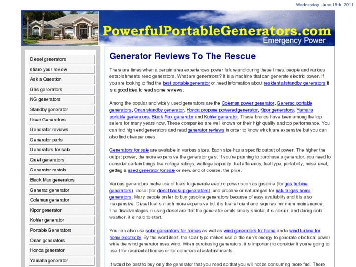 www.powerfulportablegenerators.com