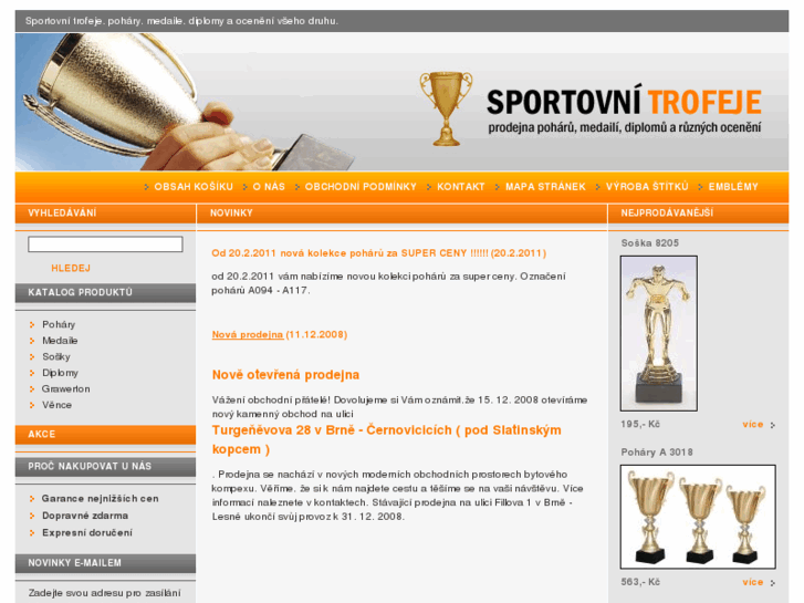 www.sportovnitrofeje.cz