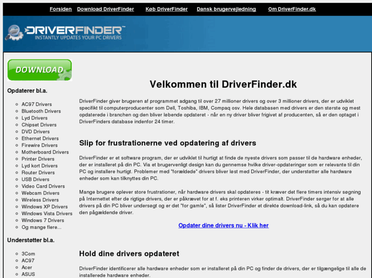 www.driverfinder.dk