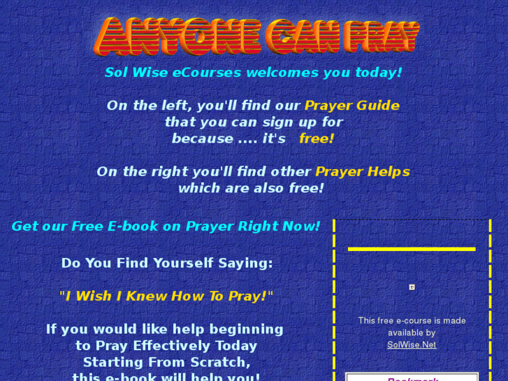 www.anyonecanpray.com