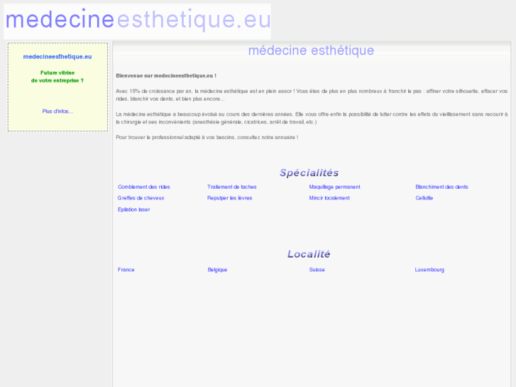 www.medecineesthetique.eu