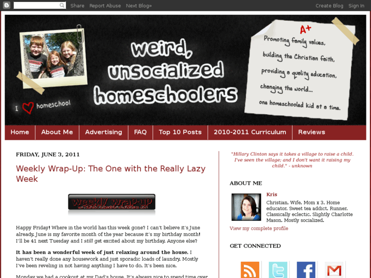 www.weirdunsocializedhomeschoolers.com