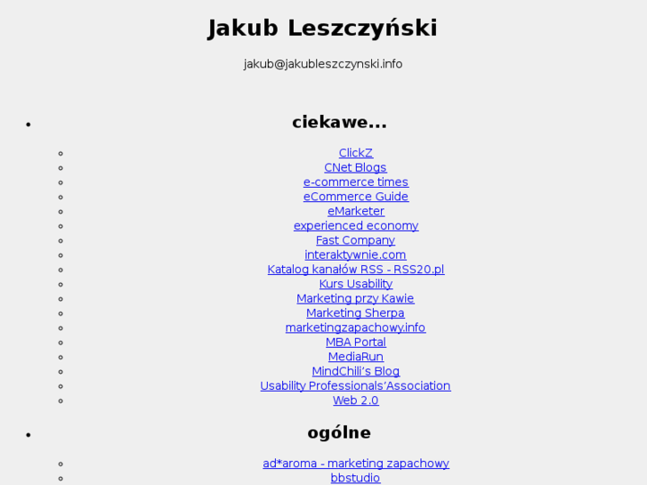 www.jakubleszczynski.info