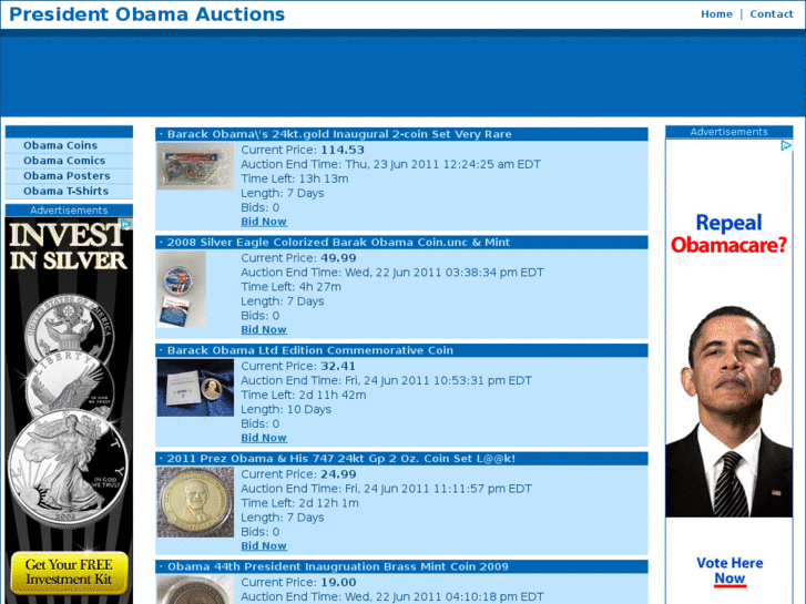 www.presidentobamaauctions.com