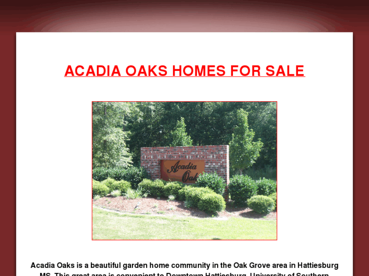 www.acadiaoaks.info