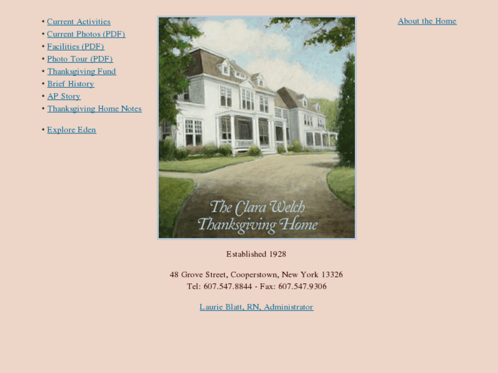 www.clarawelchthanksgivinghome.com