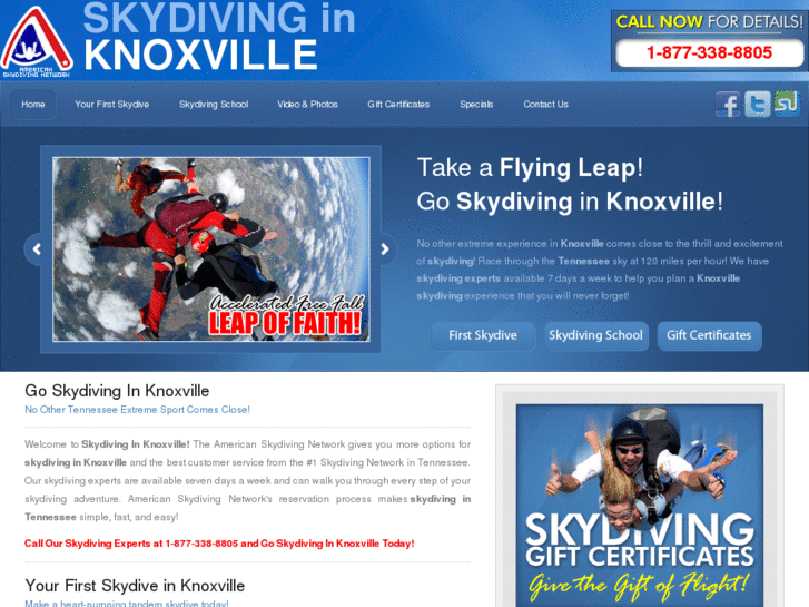 www.skydivinginknoxville.com