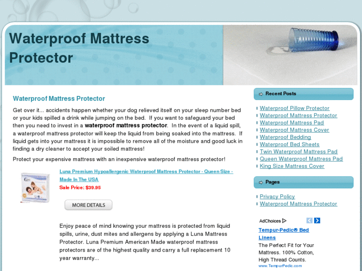 www.waterproofmattressprotector.net