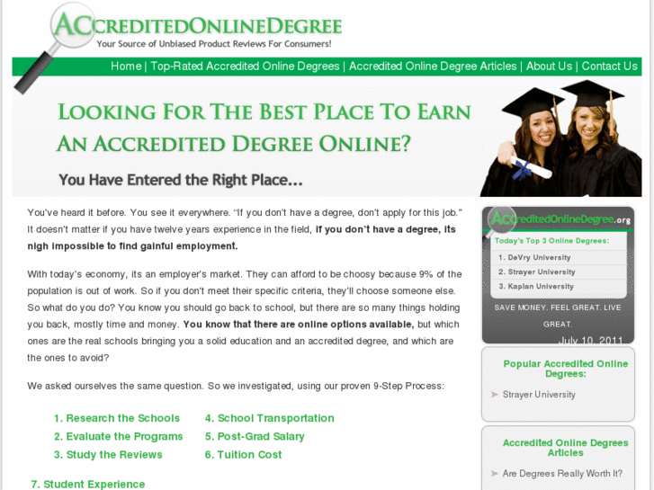 www.accreditedonlinedegree.org