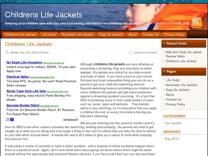 www.childrenslifejackets.org