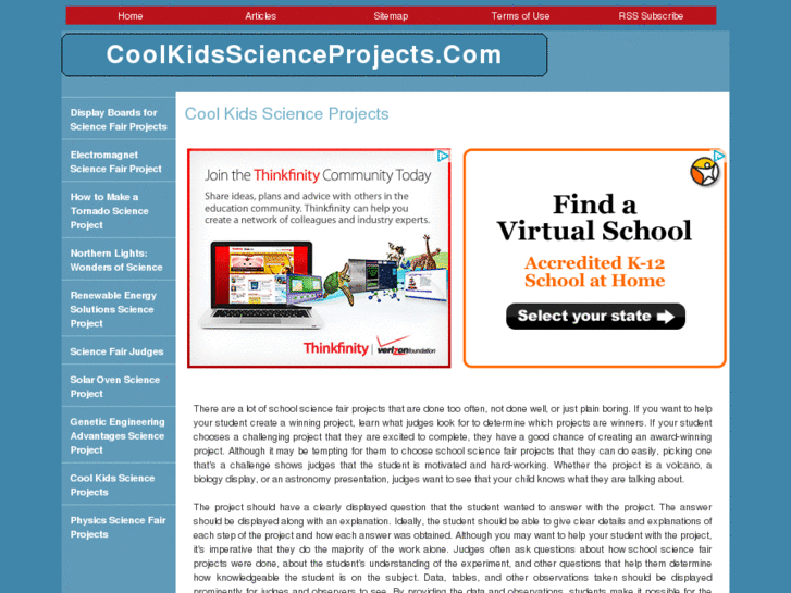 www.coolkidsscienceprojects.com