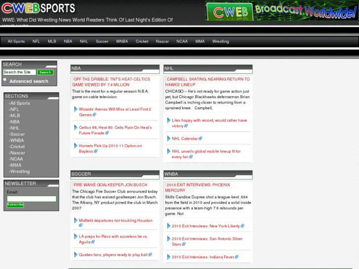 www.cwebsports.com