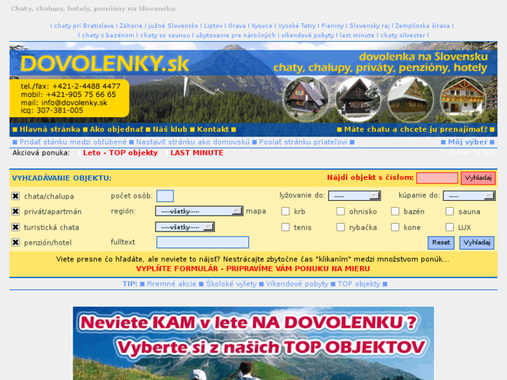 www.dovolenky.sk