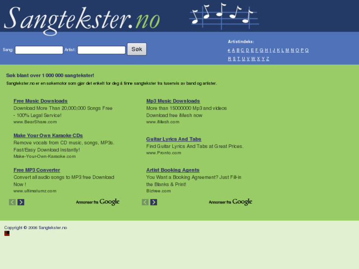 www.sangtekster.no