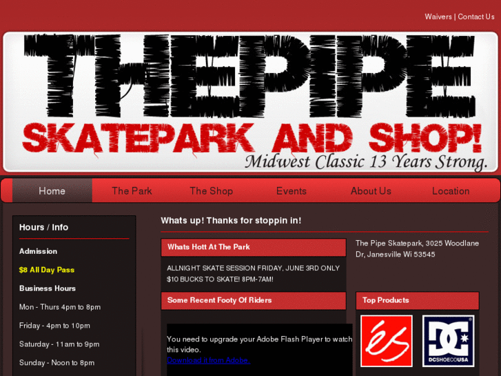 www.thepipeskatepark.com