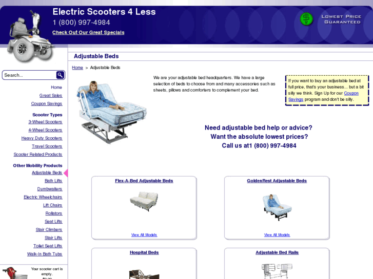 www.adjustable-beds-4-less.com