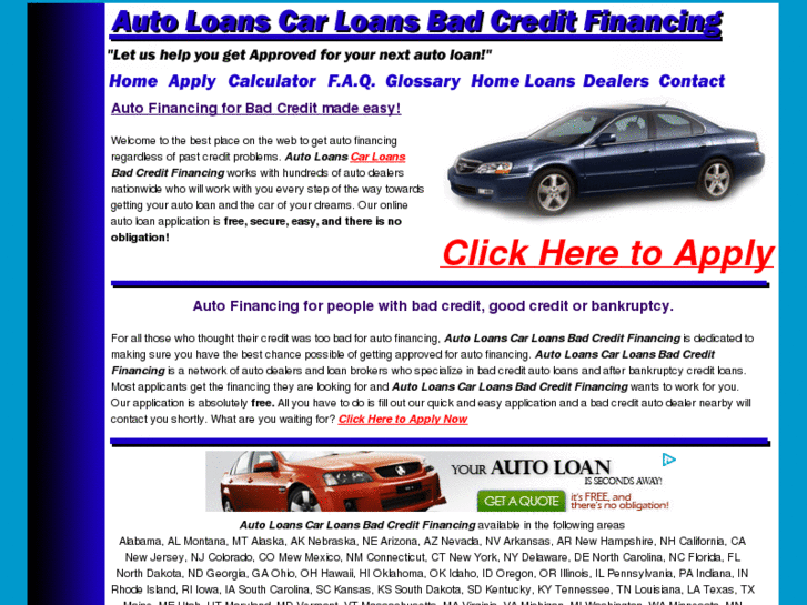 www.auto-loans-car-loans-bad-credit-financing.com