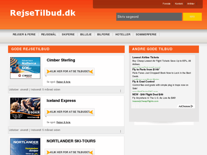 www.rejsetilbud.dk