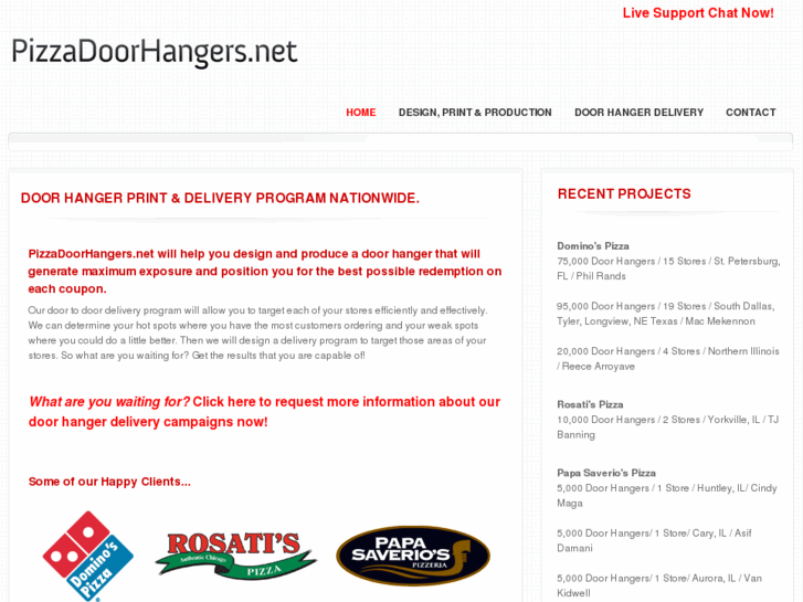 www.pizzadoorhangers.net