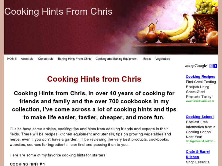 www.cookinghintsfromchris.com