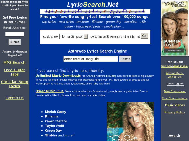 www.lyricsearch.net