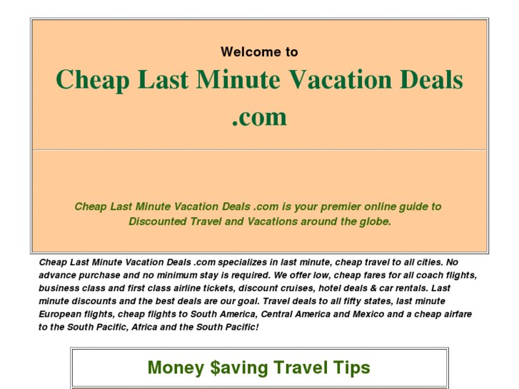 www.cheaplastminutevacationdeals.com