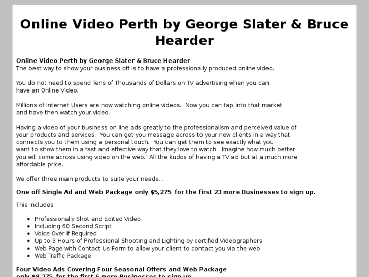 www.onlinevideoperth.com