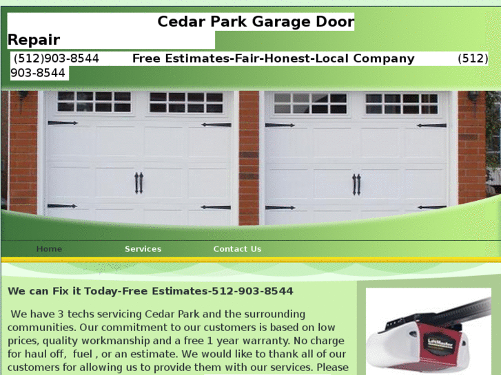 www.cedarparkgaragedoorrepair.com