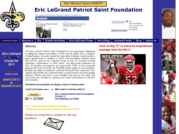 www.ericlegrandpatriotsaintfoundation.com