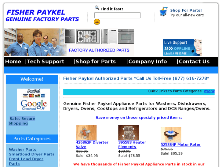 www.fisherpaykelparts.net