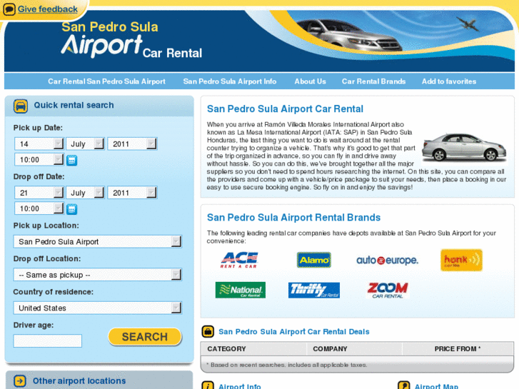 www.sanpedrosulaairportcarrental.com