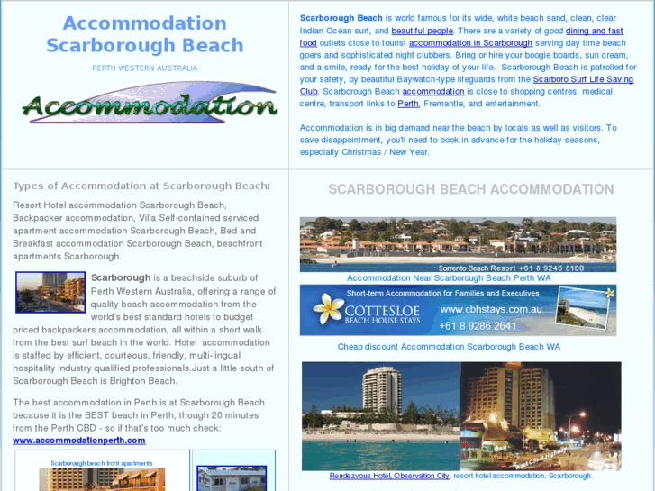 www.accommodationscarboroughbeach.com