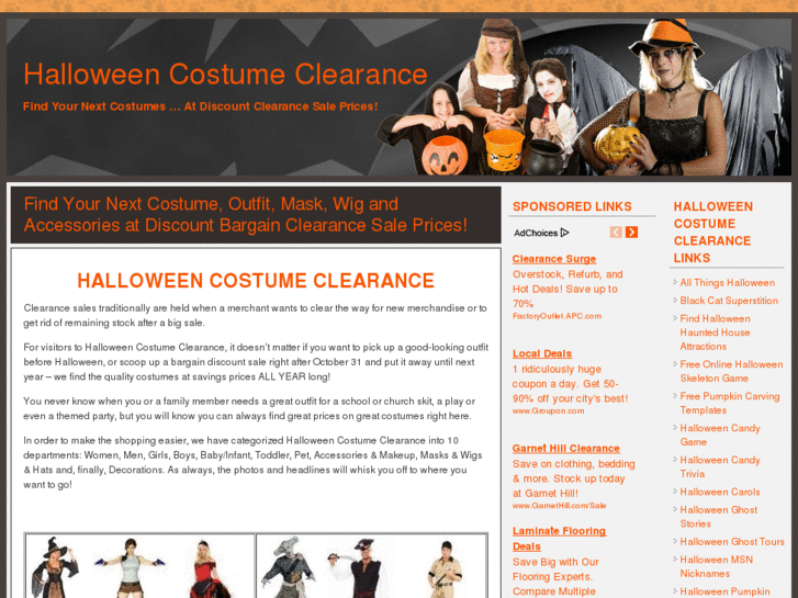 www.halloweencostumeclearance.net