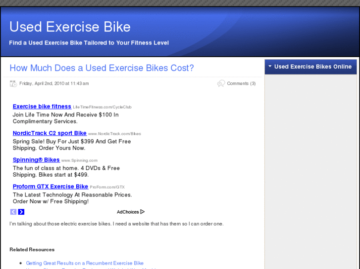 www.usedexercisebike.net