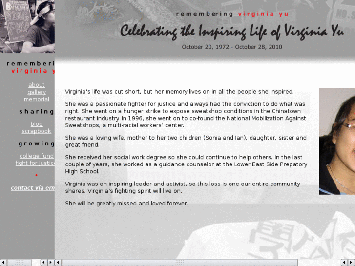 www.rememberingvirginiayu.com