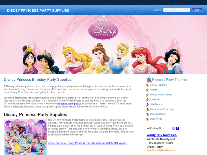 www.disneyprincesspartysupplies.net