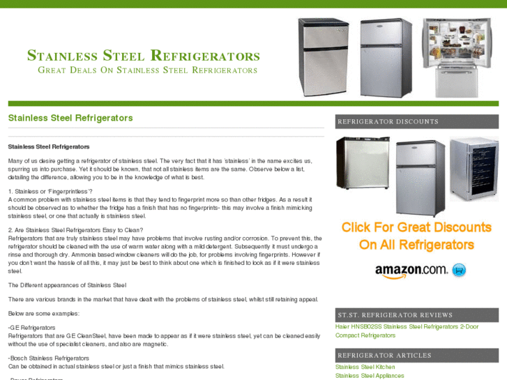 www.stainlesssteelrefrigerators.org