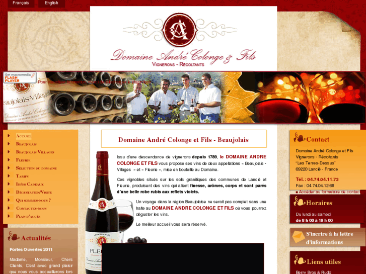 www.domaine-andre-colonge-et-fils.com