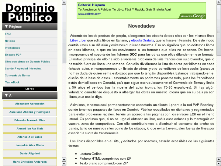 www.dominiopublico.es
