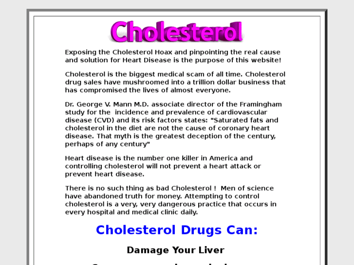 www.cholesterolwarning.com