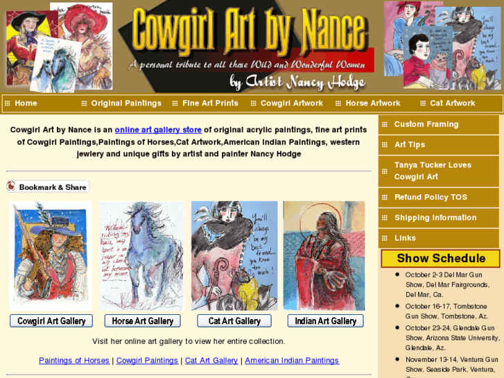 www.cowgirlartbynance.com