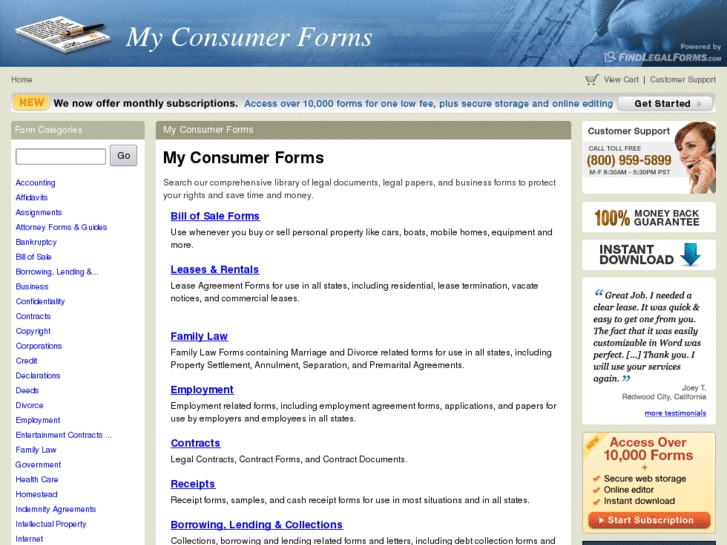 www.myconsumerforms.com