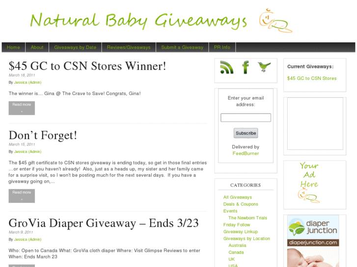 www.naturalbabygiveaways.com