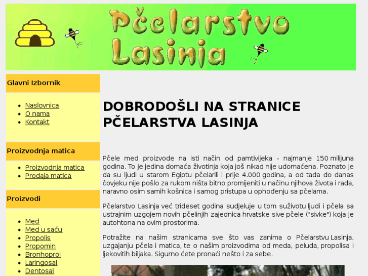 www.pcelarstvolasinja-kovsca.hr