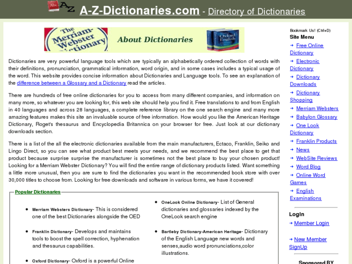 www.a-z-dictionaries.com